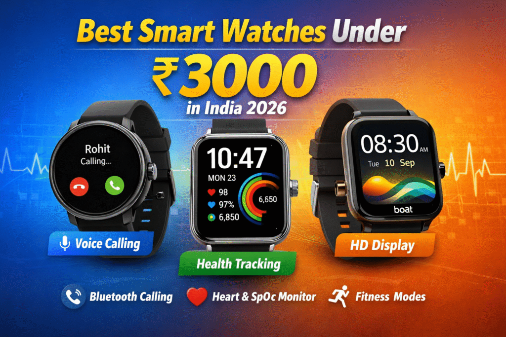 Smart Watches under ₹3000 in India (2026)