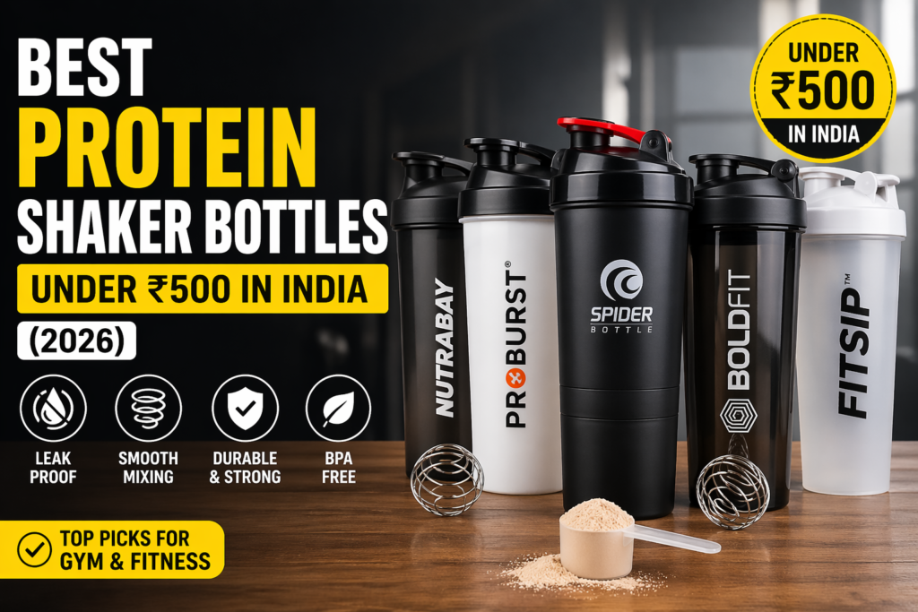Best Protein Shaker Bottles Under ₹500 in India (2026)