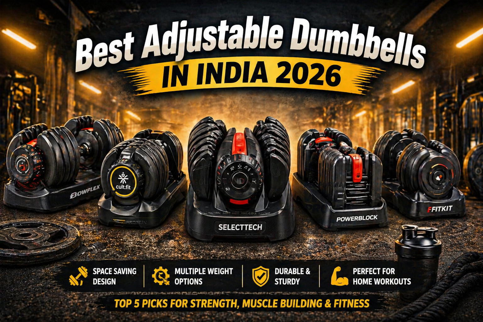 Best Adjustable Dumbbells in India (2026)